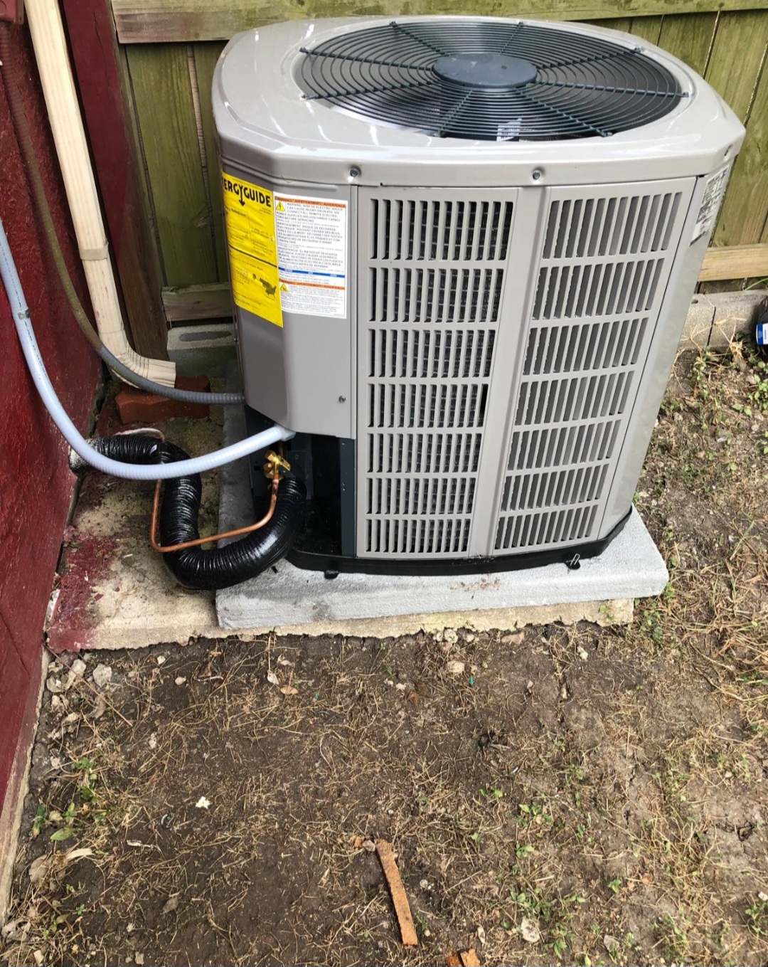 AC condenser install